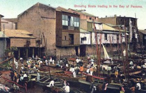Panama Boats Arriving at Market (Post Card)
